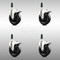 Service Caster 5 Inch 316SS Soft Rubber Swivel 3/4 Inch Expanding Stem Caster Set Lock Brake SCC-SS316TTLEX20S514-SRS-34-4 - alternate 1